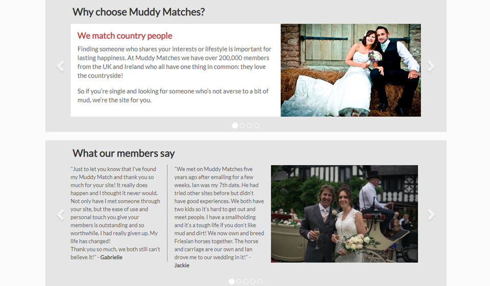 Funciones y servicios especiales de Muddy Match